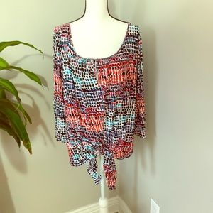 Cable and gauge blouse